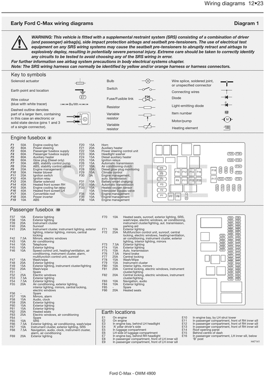 Product picture Ford C-Max Electric diagram  